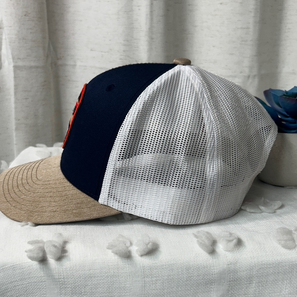 Hooey Navy, Tan & White Mesh Western Patch Cap - Picture 2 of 5